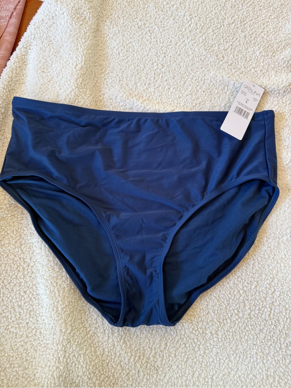 Liz Claiborne Tropical Floral Tankini Set - White Multi & blue bottoms Large - Picture 6 of 7
